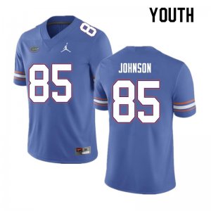 Youth Florida Gators #85 Kevin Johnson NCAA Nike Blue Authentic Stitched College Football Jersey UKN7662QD